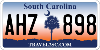 SC license plate AHZ898