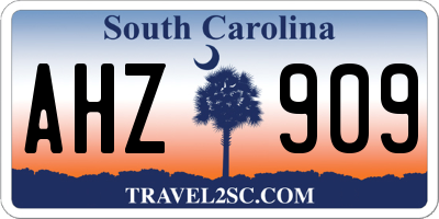 SC license plate AHZ909