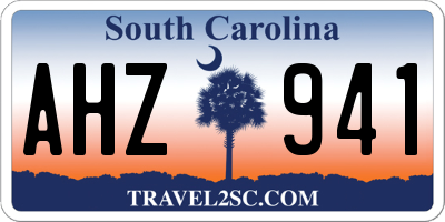 SC license plate AHZ941