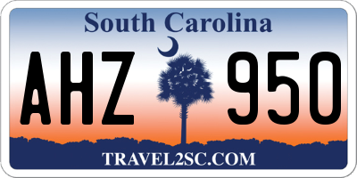 SC license plate AHZ950