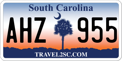 SC license plate AHZ955