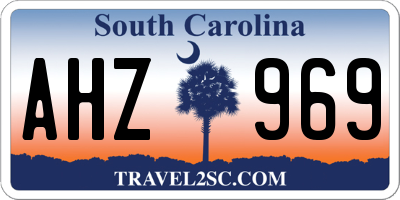 SC license plate AHZ969