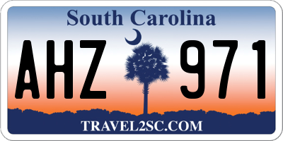 SC license plate AHZ971