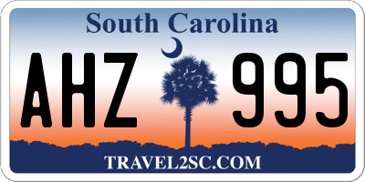 SC license plate AHZ995