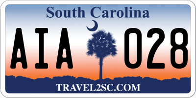 SC license plate AIA028
