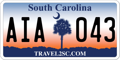 SC license plate AIA043
