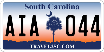SC license plate AIA044