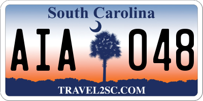 SC license plate AIA048