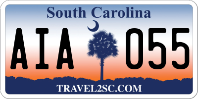 SC license plate AIA055