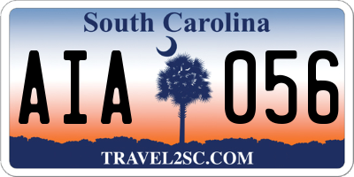 SC license plate AIA056