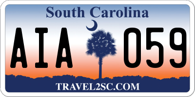SC license plate AIA059