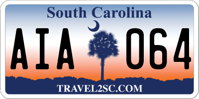 SC license plate AIA064