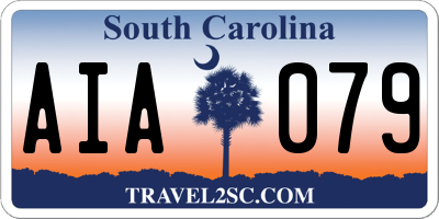 SC license plate AIA079