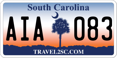 SC license plate AIA083