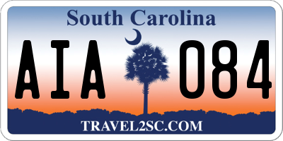 SC license plate AIA084