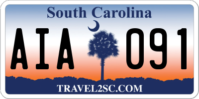 SC license plate AIA091