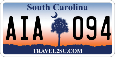 SC license plate AIA094