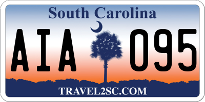 SC license plate AIA095