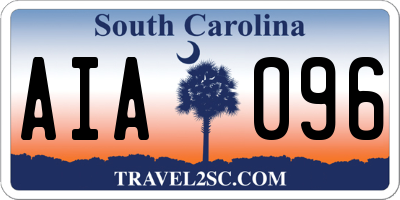 SC license plate AIA096