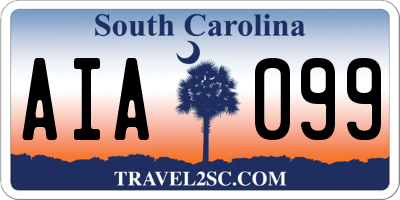 SC license plate AIA099