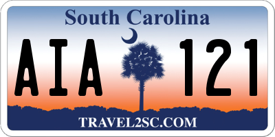 SC license plate AIA121