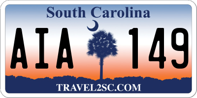 SC license plate AIA149