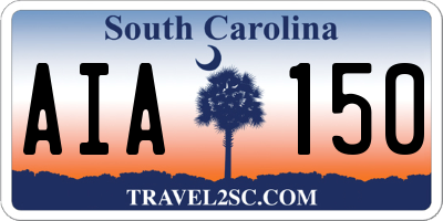 SC license plate AIA150