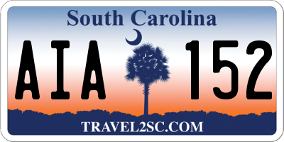 SC license plate AIA152