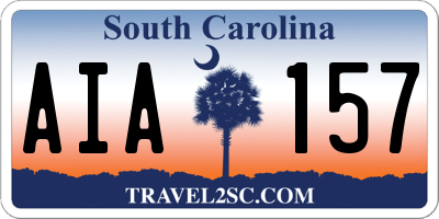 SC license plate AIA157