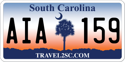 SC license plate AIA159
