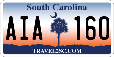 SC license plate AIA160