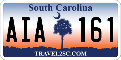 SC license plate AIA161