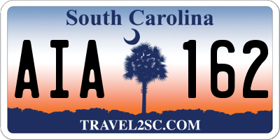 SC license plate AIA162