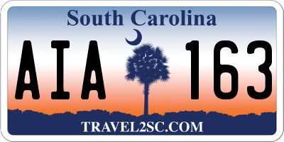 SC license plate AIA163