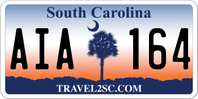 SC license plate AIA164