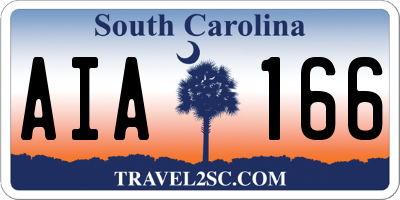 SC license plate AIA166