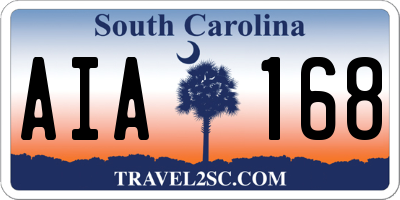 SC license plate AIA168