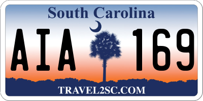 SC license plate AIA169