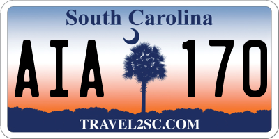 SC license plate AIA170