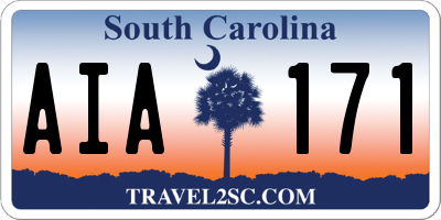 SC license plate AIA171