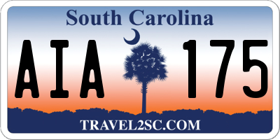 SC license plate AIA175
