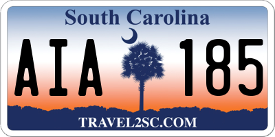 SC license plate AIA185