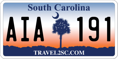 SC license plate AIA191