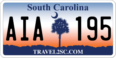 SC license plate AIA195