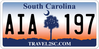 SC license plate AIA197