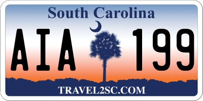 SC license plate AIA199