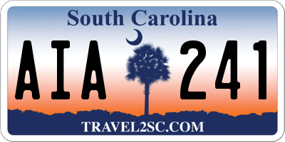 SC license plate AIA241