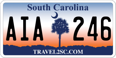 SC license plate AIA246
