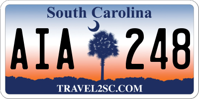 SC license plate AIA248