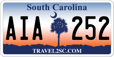 SC license plate AIA252